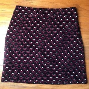 LOFT size 4 mini a-line skirt, geometric print